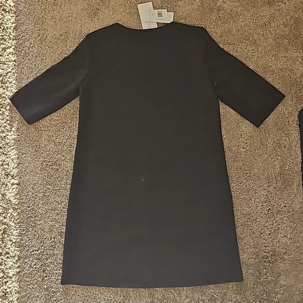 NWT iltm i love tyler maddison black Fatima faux suede shirt dress, size M - Picture 6 of 8